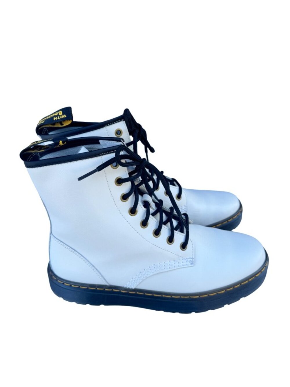 Dr. Martens Zavala Boots White Unisex Size 8 Men 9 Women EU 41 Lace Up Combat - Picture 4 of 10